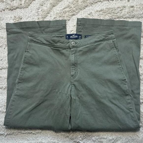 Hollister High Rise Culotte Wide Leg Crop Pant - Picture 1 of 4